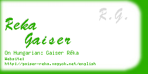 reka gaiser business card